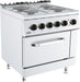Combisteel Base 700 Electric Range – 4 Hot Plates with Electric Oven – Freestanding Stainless Steel – 800x700x900mm – Professional Kitchen Combisteel