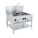 Combisteel Gas Wok Table - 2x17kW + 1x9kW Burners - Stainless Steel - Freestanding - Durable and High Capacity Combisteel