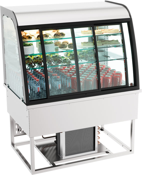 DROP-IN REFRIGERATED DISPLAY 140L SLIDING DOORS