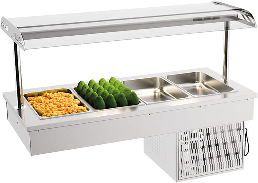 Combisteel Drop-In Refrigerated Unit 4/1 GN - Stainless Steel - Efficient Cooling - Compact Design - Perfect for Commercial Kitchens Combisteel