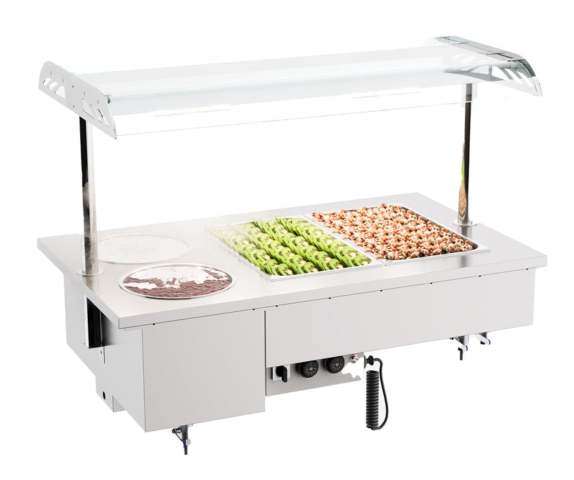 Combisteel Drop In Bain Marie Unit With Bowls 2/1 - 7178.2070 Combisteel
