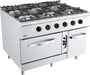 Combisteel Base 900 Gas Stove 6 Burner With Gas Oven - 7178.3025 Combisteel