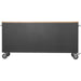 Heavy Duty Steel Rolling Tool Chest With Wooden Worktop 15 Drawers 1978x485x908mm Black | 722038 Ablack Makfry