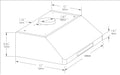 Combisteel Deep Extraction Hood 1200mm Wide With Motor, Filters & LED Lights - 7227.0010 Combisteel