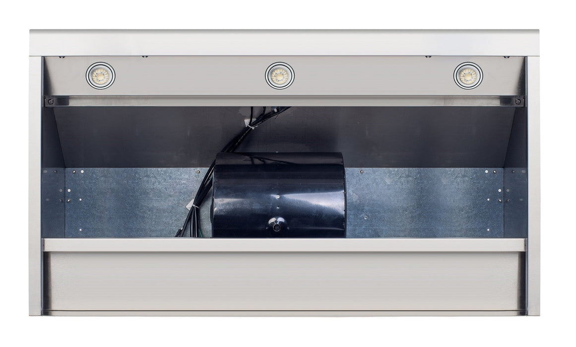 Combisteel Deep Extraction Hood 1200mm Wide With Motor, Filters & LED Lights - 7227.0100 Combisteel