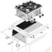 Combisteel Gas Range 4 Burners - 18kW Power Output - Durable Stainless Steel - Freestanding Commercial Kitchen Equipment Combisteel