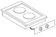 Combisteel Electric Range 2 Plate - 7266.0025 Combisteel