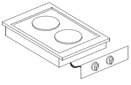 Combisteel Electric Range 2 Plate - 7266.0025 Combisteel