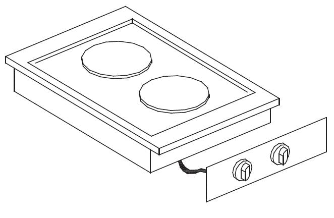 Combisteel Electric Range 2 Plate - 7266.0025 Combisteel
