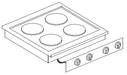 Combisteel Electric Range 4 Pl. - 7266.0030 Combisteel