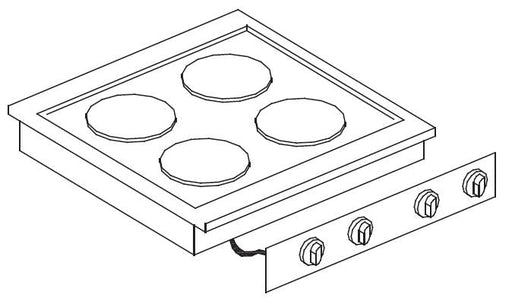 Combisteel Electric Range 4 Pl. - 7266.0030 Combisteel