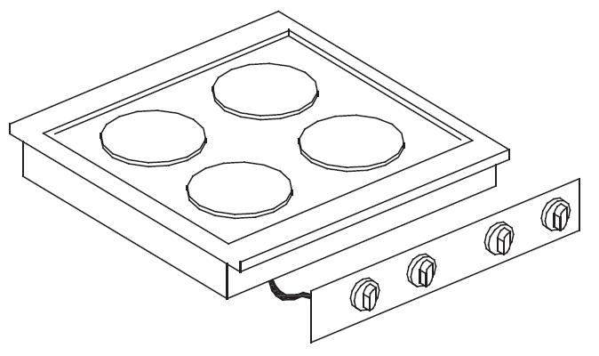 Combisteel Electric Range 4 Pl. - 7266.0030 Combisteel