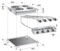 Combisteel Electric Range 4 Pl. - 7266.0030 Combisteel