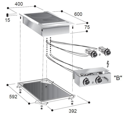 Combisteel Ceramix Range 2 Zones - 7266.0035 Combisteel