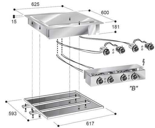 Combisteel Electric Fry Top Smooth 400V - 7266.0050 Combisteel