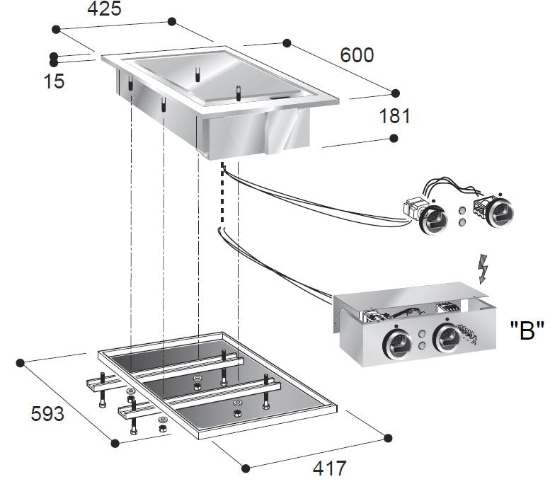 Combisteel Electric Fry Top Chrome - 7266.0055 Combisteel