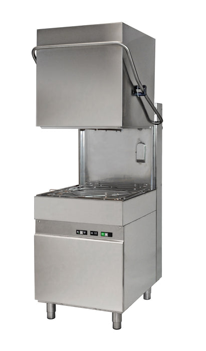 Combisteel Pass-Through Dishwasher 720 DP - Stainless Steel - Drain Pump Included - Efficient Cleaning - Commercial Use