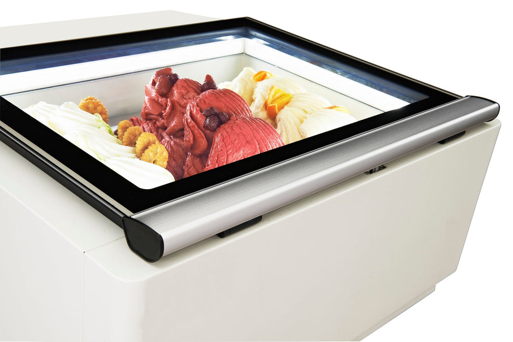Combisteel Countertop Model Ice Cream Display White Opens On The Operating Side 7292.0005 Combisteel