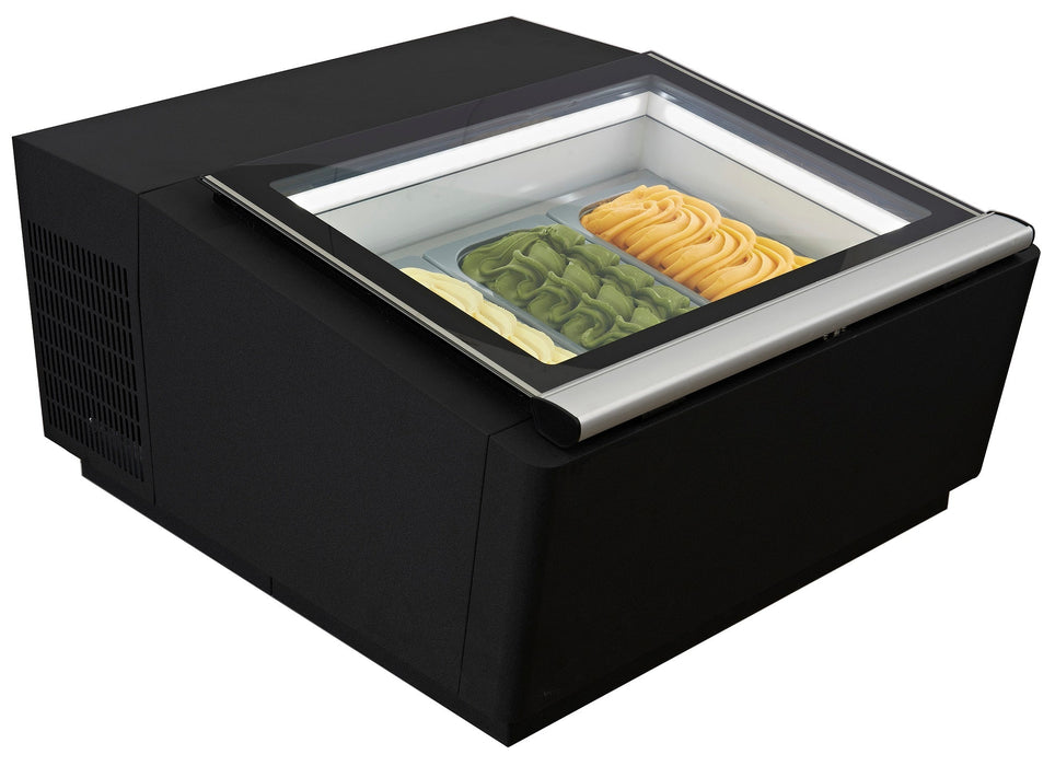 Combisteel Ice Cream Counter Top Compact Display Freezer 3 x 5 Litre - 7292.0010 Combisteel