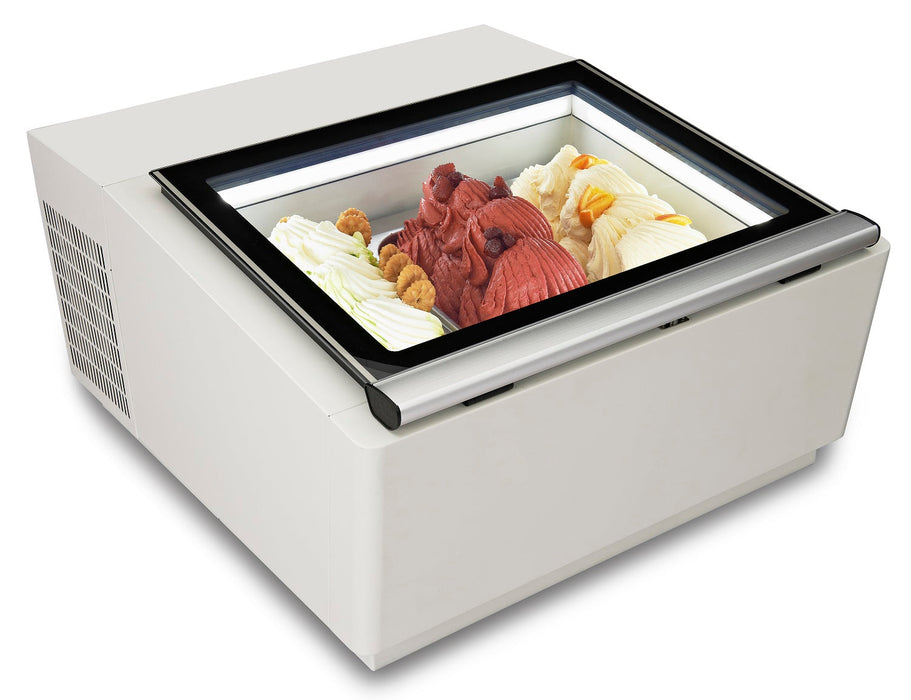 Combisteel Countertop Model Ice Cream Display White Opens On The Customer Side 7292.0015 Combisteel