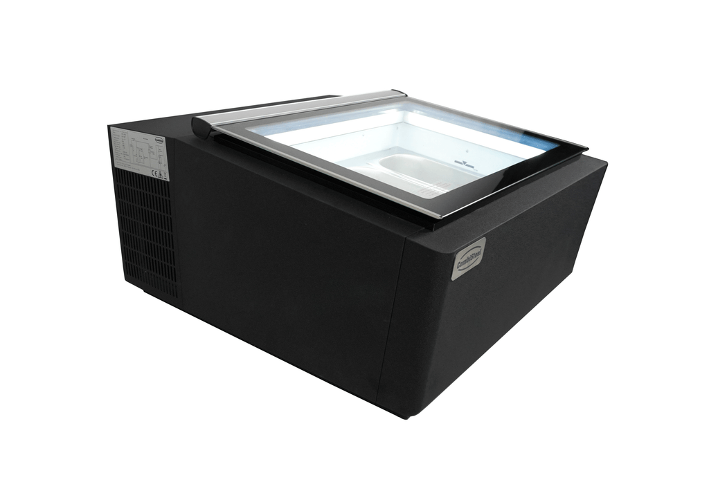 Combisteel Countertop Model Ice Cream Display Black Opens On The Customer Side - 7292.0020 Combisteel