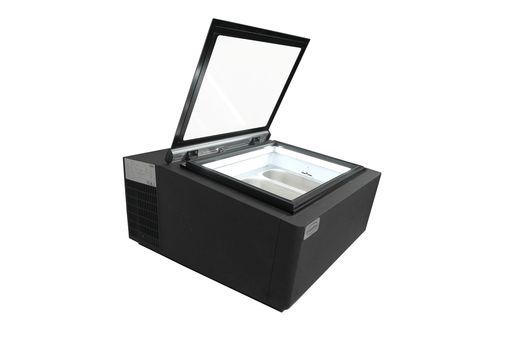Combisteel Countertop Model Ice Cream Display Black Opens On The Customer Side - 7292.0020 Combisteel