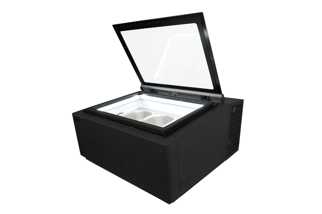 Combisteel Countertop Model Ice Cream Display Black Opens On The Customer Side - 7292.0020 Combisteel