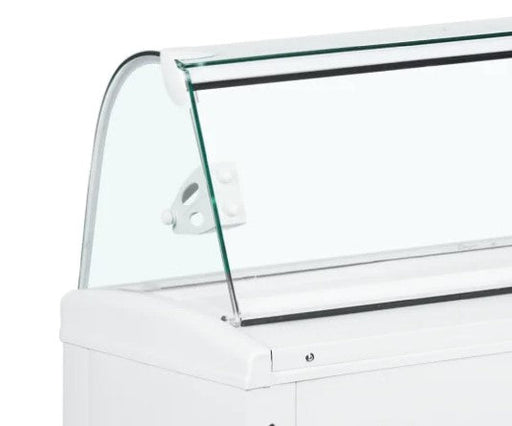 Combisteel Ice Cream Display Fiji 4 - Ventilated Cooling - 4x 5L Capacity - LED Lighting - Tempered Glass - 1230x750x1250mm Combisteel