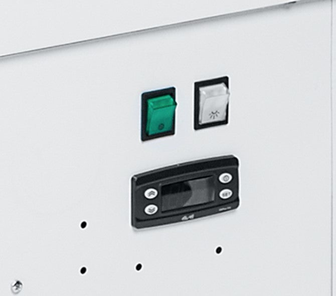 Combisteel Ice Cream Display Fiji 4 - Ventilated Cooling - 4x 5L Capacity - LED Lighting - Tempered Glass - 1230x750x1250mm Combisteel