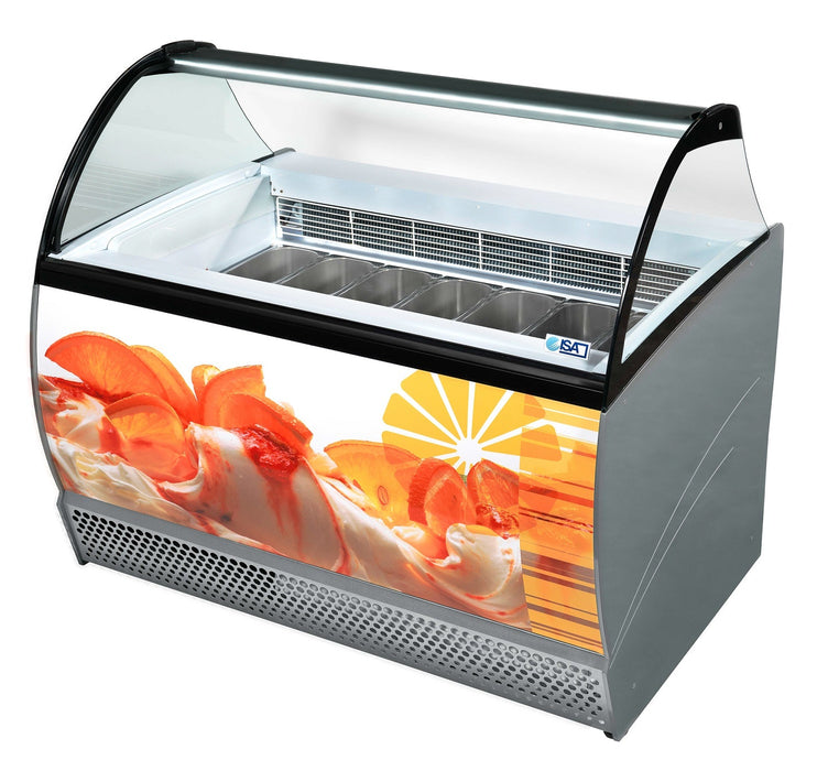 Combisteel Isabella Ice Cream Counter Display Freezer 10 x 5 Litre - 7295.0020 Combisteel