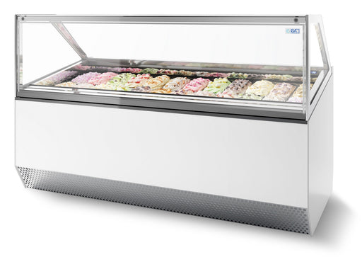 Combisteel Millenium 20 Ice Cream Display – 20 Flavors - Stylish Design - Professional Freezer - 7295.0055 Combisteel