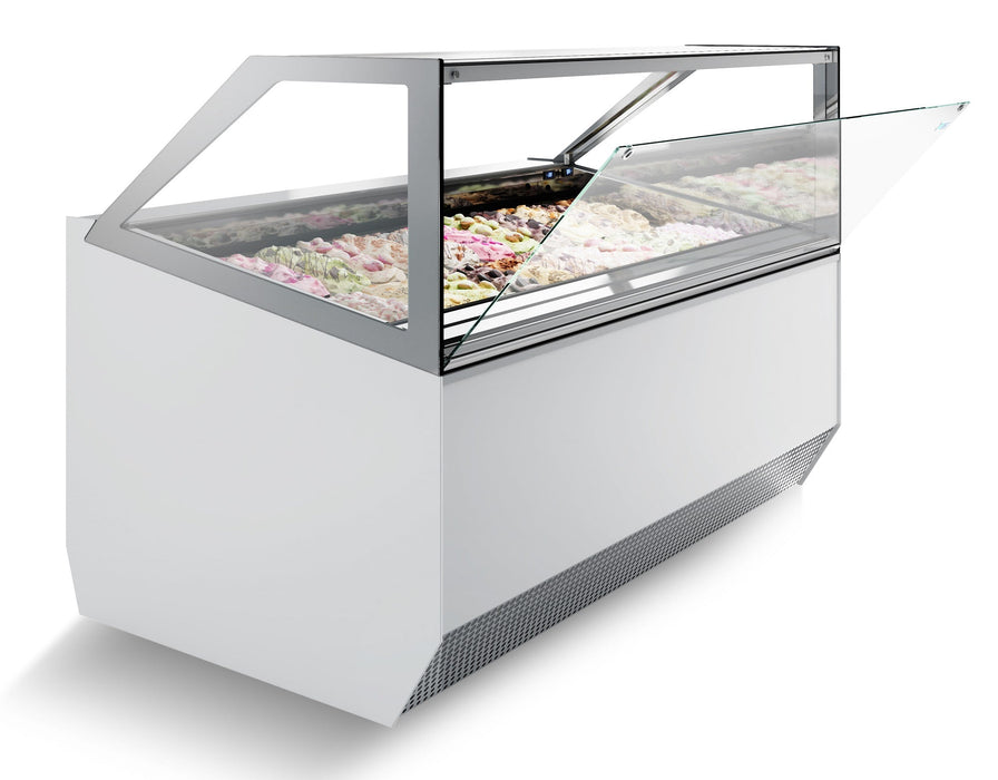 Combisteel Millenium 20 Ice Cream Display – 20 Flavors - Stylish Design - Professional Freezer - 7295.0055 Combisteel