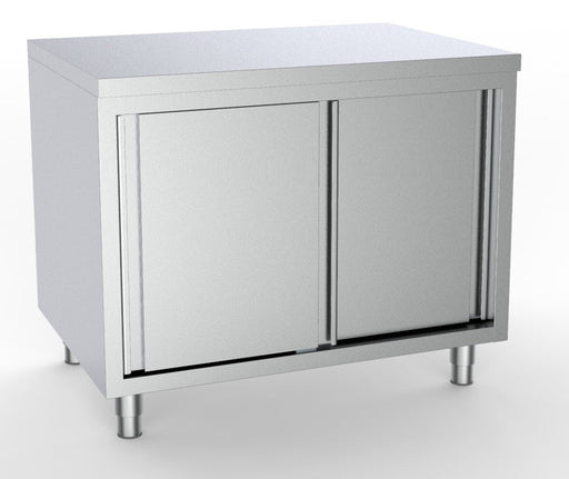 Combisteel Full 430 Stainless Steel 600 Line Worktable With Sliding Doors 2000mm Wide - 7333.0210 Combisteel
