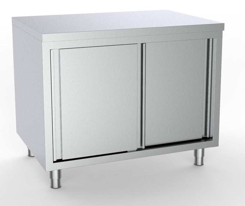 Combisteel Full 430 Stainless Steel 600 Line Worktable With Sliding Doors 2000mm Wide - 7333.0210 Combisteel