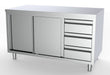 Combisteel 700 Worktable Sliding Doors Drawers Right 2000 Combisteel