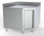 WORKTABLE CORNER WITH DOOR AND UPSTAND 1000/1000 FOR 600MM TABLES Combisteel