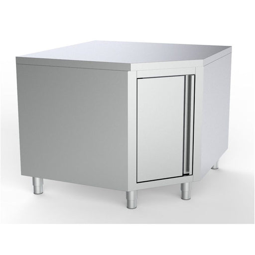 Combisteel Corner Worktable with Door - 1000x1000 mm - Stainless Steel - Designed for 700 mm Depth Tables - Durable & Space-Saving Design Combisteel