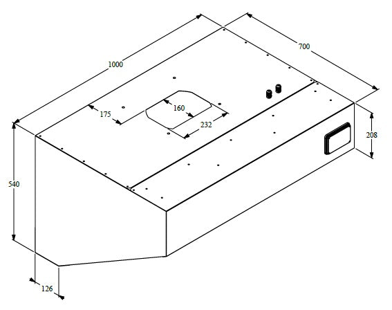 700 WALL-MOUNTED HOOD COMPLETE 1000 Combisteel