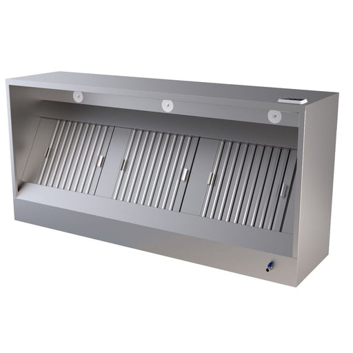Combisteel Wall-Mounted Hood - Box Model - 950mm Width - Complete Set - Stainless Steel - 2000 m³/h Ventilation Capacity - Professional Kitchen Use Combisteel