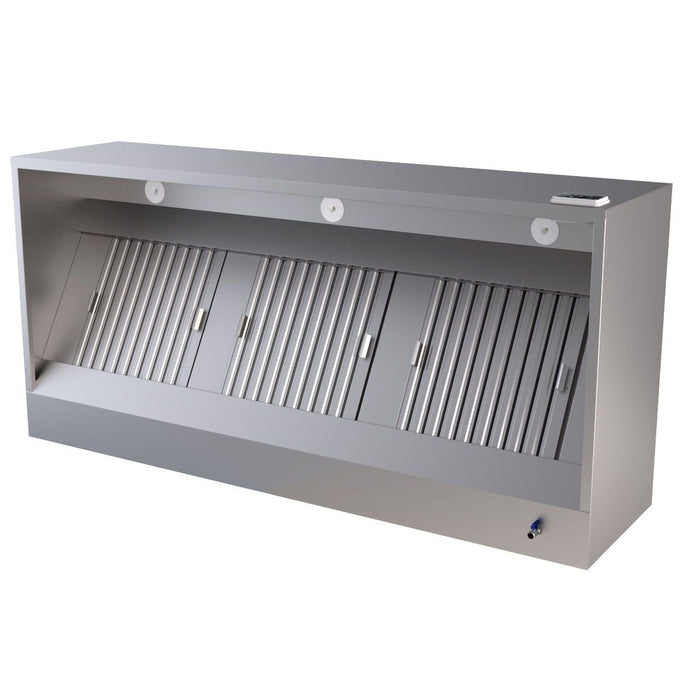 Combisteel Wall-Mounted Hood - Box Model - 950mm Width - Complete Set - Stainless Steel - 2000 m³/h Ventilation Capacity - Professional Kitchen Use Combisteel