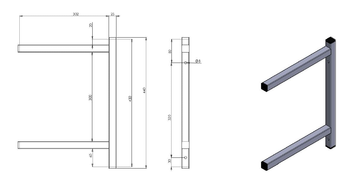 Combisteel Permanent Bracket Double 300