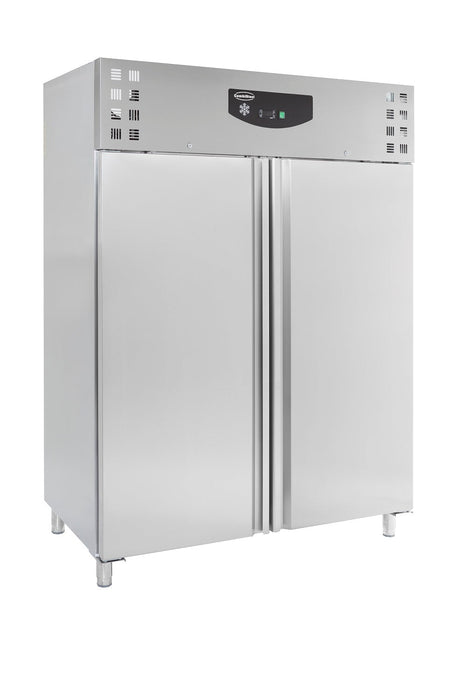 Combisteel Stainless Steel Freezer - 2 Doors - 1280L Gross Capacity - Ventilated Cooling - Digital Control - -18° to -22°C 7450.0078 Combisteel
