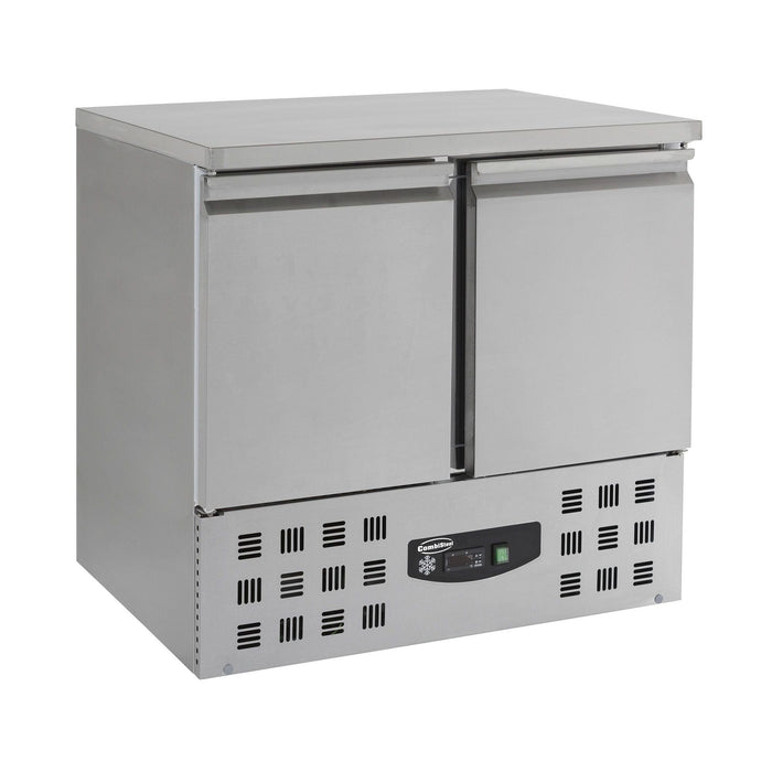 Combisteel Refrigerated Negative Counter - 2 Doors - Stainless Steel - 1795x700x850mm - Ventilated Cooling - -10°C to -20°C - Energy Efficient - Plug & Play 7450.0079 Combisteel