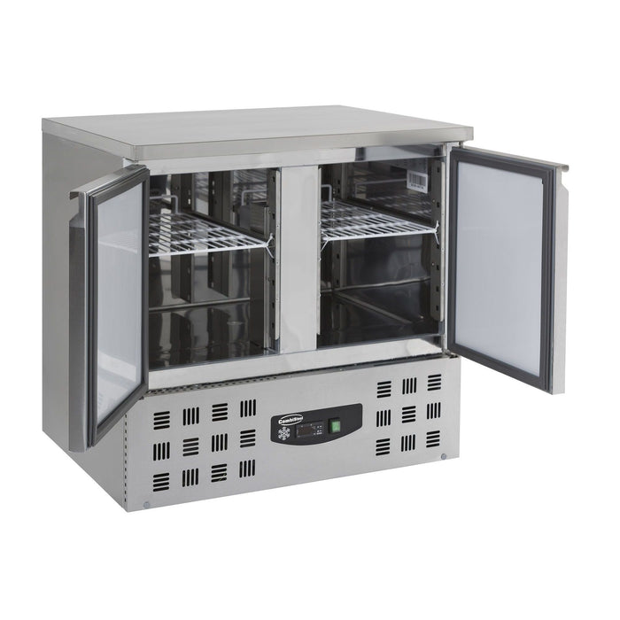 Combisteel Refrigerated Negative Counter - 2 Doors - Stainless Steel - 1795x700x850mm - Ventilated Cooling - -10°C to -20°C - Energy Efficient - Plug & Play 7450.0079 Combisteel