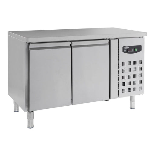 Combisteel Refrigerated Negative Counter - 2 Stainless Steel Doors - -10°C to -20°C - Ventilated Cooling - Energy Label D - 943x700x855mm 7450.0081 Combisteel