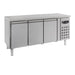 Combisteel Refrigerated Negative Counter - 3 Doors - Stainless Steel - Ventilated Cooling - Commercial Freezer - GN Compatible 7450.0083 Combisteel