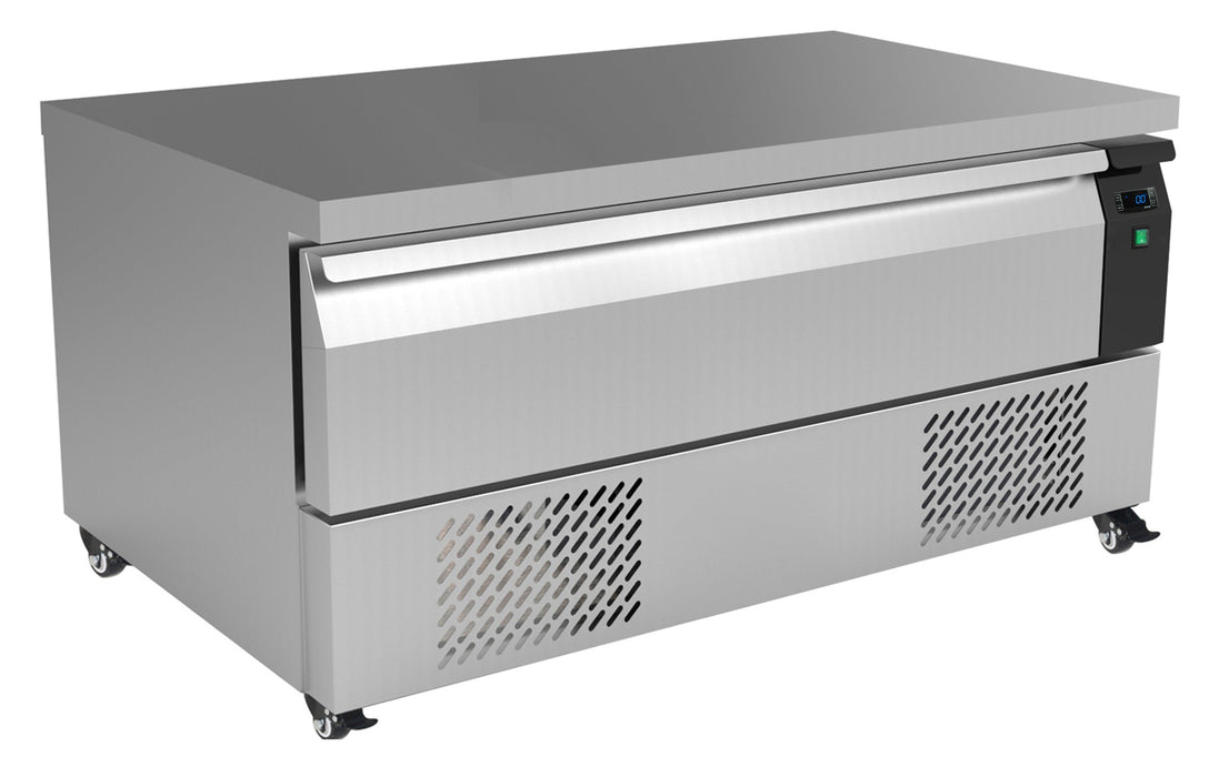 Combisteel Refrigerated Freezer Counter - 1 Drawer - Fits 3x 1/1 GN Pans - Stainless Steel - Ventilated Cooling - -2°C/+8°C & -18°C/-22°C Combisteel