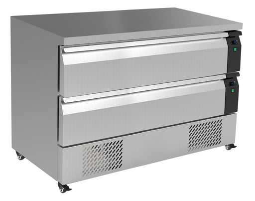Combisteel Refrigerated Freezer Counter - 2 Drawers, 6x 1/1 GN - Stainless Steel - Energy Efficient - Professional Kitchen Use Combisteel