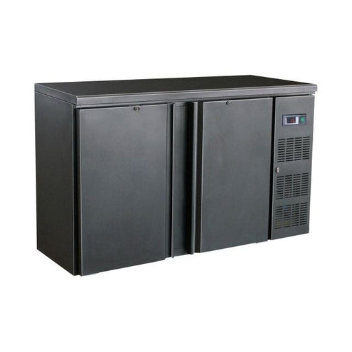 Combisteel Barcooler Black - 2 Doors - Ventilated Cooling - Digital Display - LED Lighting - 2x 1/1 GN Compatible - R290 Refrigerant Combisteel