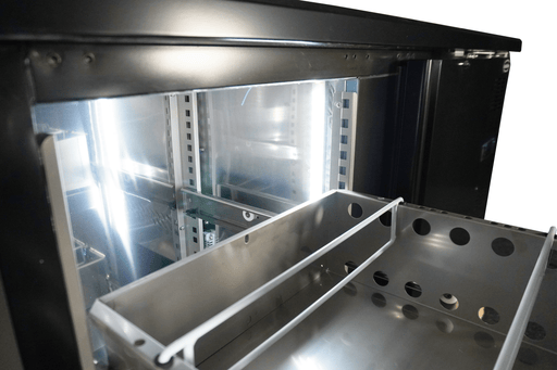 Combisteel Bar Cooler Black - 2 Doors & 2 Drawers - Ventilated Cooling - LED Lighting - 0/+10°C Temperature Range - Energy Efficient Design Combisteel